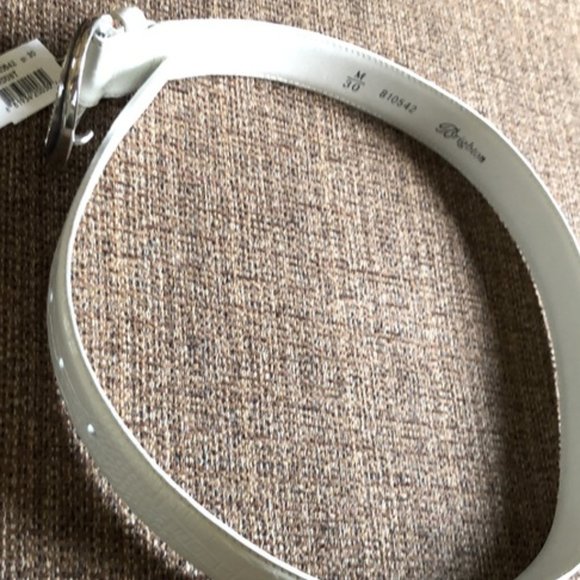 Brighton White Belt with Silver Buckle main image 4